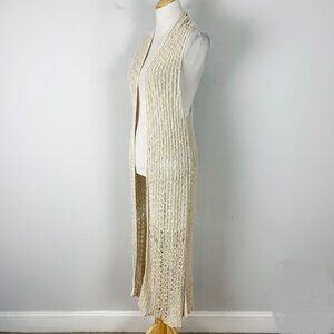 Y2K Mudd Duster Cardigan Sweater Vest Boho Size Large Women's